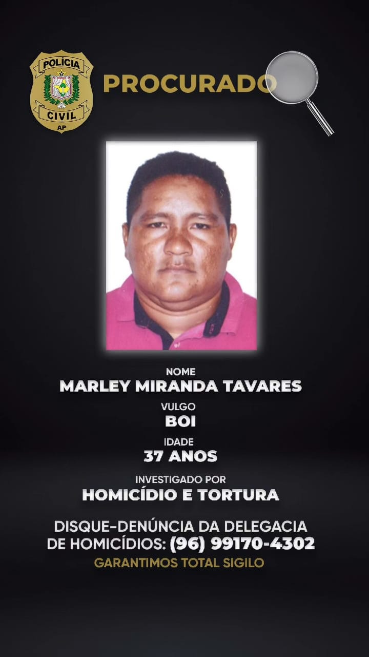 POLÍCIA CIVIL PEDE AJUDA DA POPULAÇÃO PARA LOCALIZAR INDIVÍDUO INVESTIGADO POR HOMICÍDIO E TORTURA